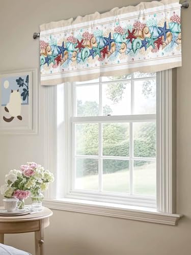 Coastal Beach Kitchen Curtains Valances - Image 5