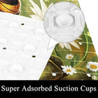 Shower Mat Non Slip 26.8 x 15.1 Inches, Frog Daisies Bathtub Mat Shower Stall - Image 3