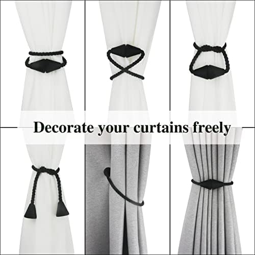 Magnetic Curtain Tiebacks Rope Decorative Holdbacks - Image 5