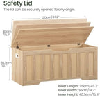 CHOEZON 47.2" Storage Bench, Rattan-Style Storage Chest, Storage Cabinet - Image 2