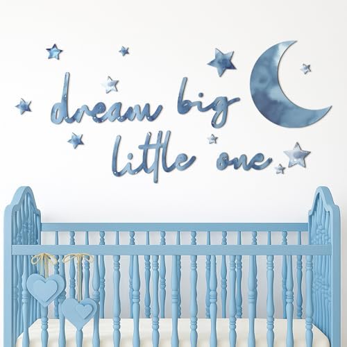 Briwooody 15 Pcs Dream Big Little One Moon Stars Nursery Decor by Briwooody
