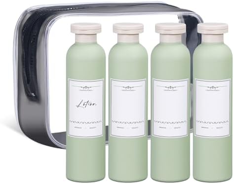 ASEVAT 8.8 oz Travel Refillable Shampoo Bottles, Plastic Empty Plastic Squeeze by ASEVAT