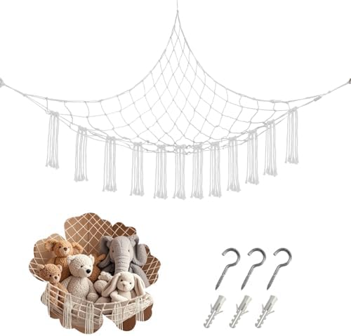 59 x 47 inches Stuffed Animal Hammock Corner Net, Plushie Net by Bozenu