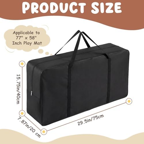 Extra Large Storage Bag for Play Mat 29.5 x 15.75 Inch Foldable Play Mat - Image 2