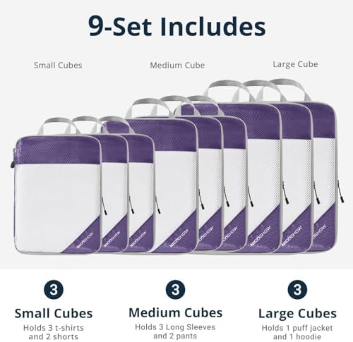 9 Set Compression Packing Cubes - Image 3