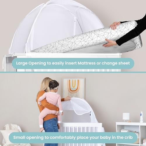 Crib Tent to Keep Baby from Climbing Out – Breathable Pop-Up Crib Net to Keep - Image 5