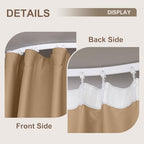 MaKefeile Room Divider Curtains & Flexible Bendable Tracks Set, Privacy - Image 5