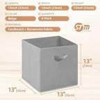STORAGE MANIAC Storage Cubes, 13 Inch 4 Pack Collapsible Fabric Shelf Bins - Image 4