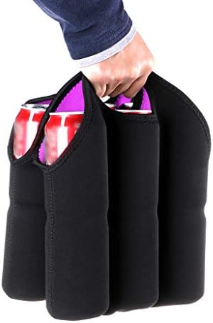 Hipiwe 6 Slot Beer Can Carrier Neoprene Water Drinks Bottle Cooler Tote Bag - Image 4