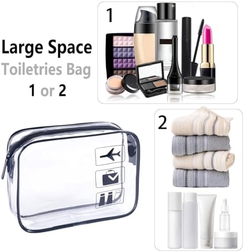 Clear Makeup Bags TSA Approved Toiletry Bag-6Pack - Image 4