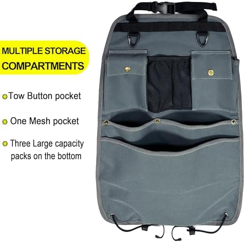 Car Seat Back Organizer with Multiple Pockets and Hooks - Image 5