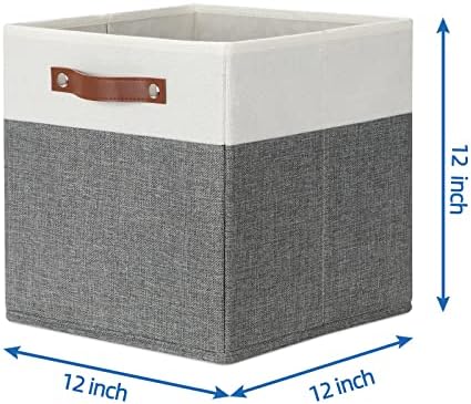 Temary Storage Cubes 12x12 Fabric Cube Storage Bins Foldable Storage Baskets - Image 3