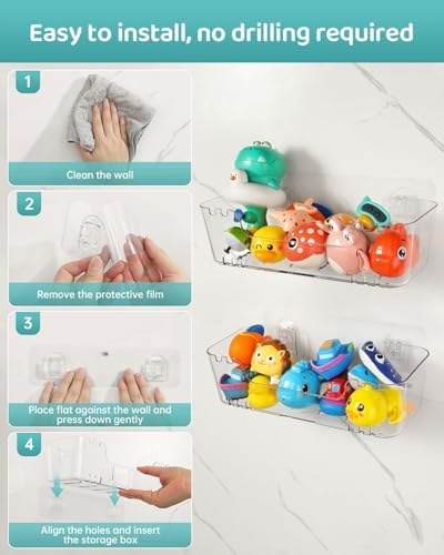 Bath Toy Storage Organizer 4 Pack - Image 6