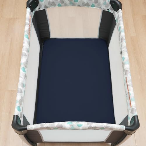 david's kids Waterproof Mini Crib Sheets, 2 Pack Ultra Soft Breathable Mini - Image 3