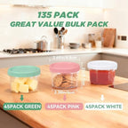 4oz Plastic Containers with Lids, Food Storage Containers Reusable Dishwasher - Image 2