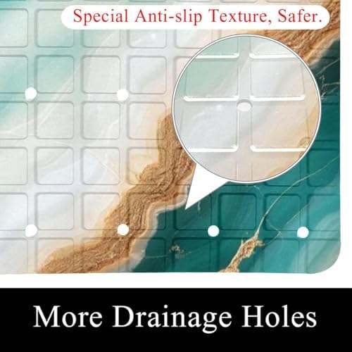 Non Slip Bathtub and Shower Mat 26.8x15.1 inch, Bath Mat - Image 2