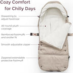 Momcozy Universal Stroller Footmuff, Plush Weatherproof Bunting Bag - Image 4