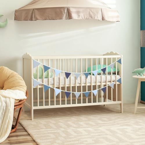 Oudain 2 Pcs Pennant Banner Flags Nursery Garland Triangle, Bright Color - Image 6