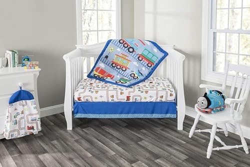 EVERYDAY KIDS 4 Piece Boys Crib Bedding Set - Image 4
