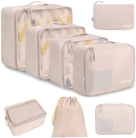 BAGAIL 8 Set Packing Cubes Luggage Packing Organizers by BAGAIL