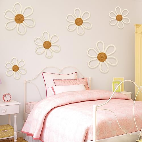 Barydat 6 Pcs Boho Nursery Decor Daisy Flower White - Image 6