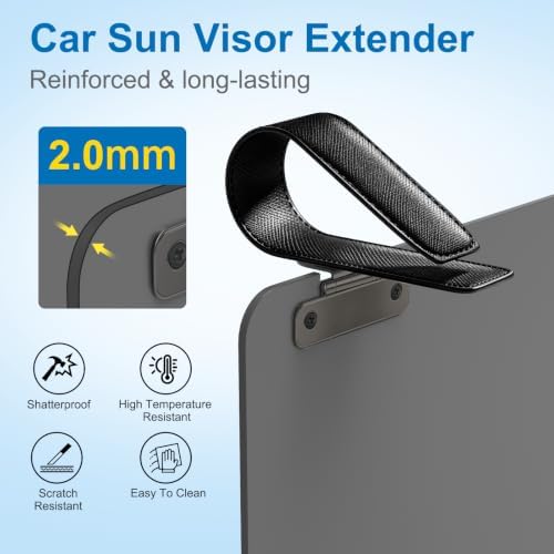 Veharvim Sun Visor Extender for Car, Visor Extender Attachment for Car - Image 5