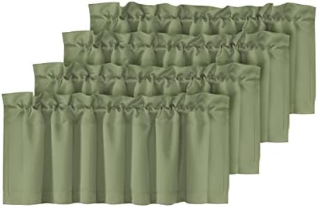 H.VERSAILTEX Blackout Sage Green Curtains Valances by HVERSAILTEX