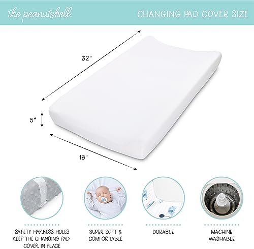 The Peanutshell Baby Girl or Boy Changing Pad Covers Set of 3 - Image 6