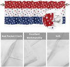 Vandarllin July 4th Kitchen Curtains Valances - Image 7