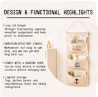 Practical Cruise 3-Pocket Hanging Wall Organizer, Cute Door Pocket Storage - Image 7