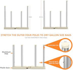 KORRTFID Reusable Storage Bag Drying Rack, Retractable Metal Bottle Drying Rack - Image 2