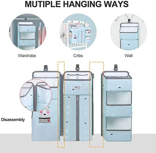Hanging Diaper Caddy Organizer for Baby Crib - Image 2