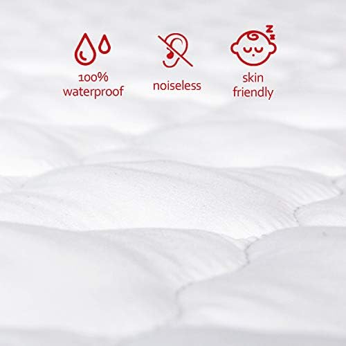 Waterproof Pack and Play Mattress Pad Sheets Fitted, Cotton Fabric - Image 5