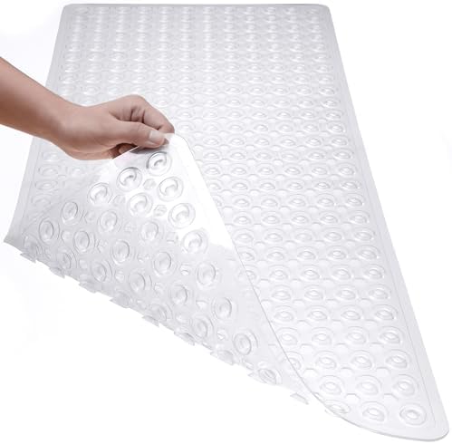 TEESHLY Bath Mat for Tub & Shower, Non Slip Soft Bathmat by TEESHLY