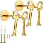 Blulu 2 Pcs Metal Bow Curtain Holdbacks, 4.06 x 3.15 Inches by Blulu