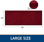 BOANKODU Bathroom Rugs 59x24, Extra Soft Absorbent Chenille Bath Rugs, PVC - Image 2