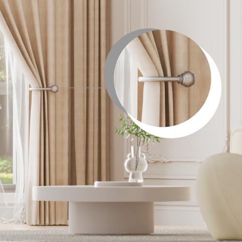 Hion Curtain Holdbacks Silver 2pcs, Curtain Tiebacks Wall Mounted Hooks - Image 4
