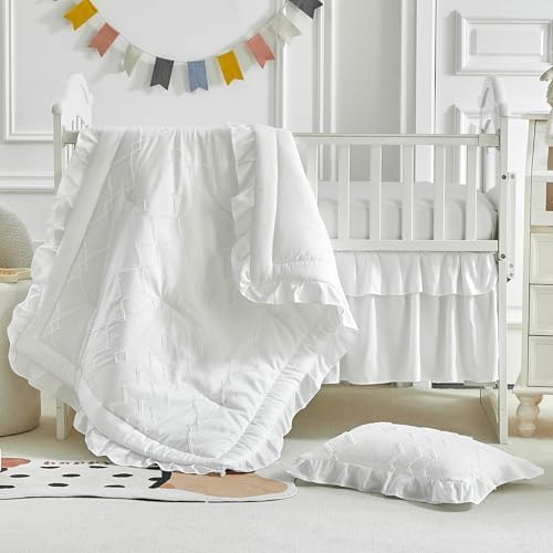 AIKASY The Ruffled Shabby Crib Bedding Set - Image 4
