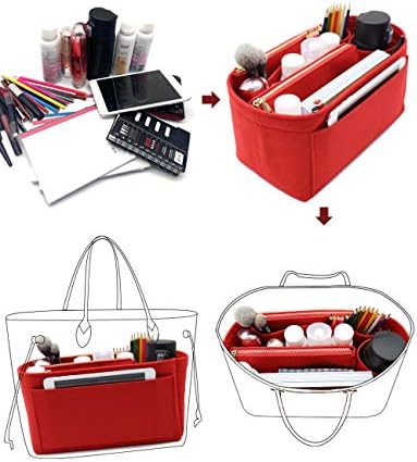 LEXSION Felt Purse Organizer Insert, Tote Bag Shaper Dividers - Image 6
