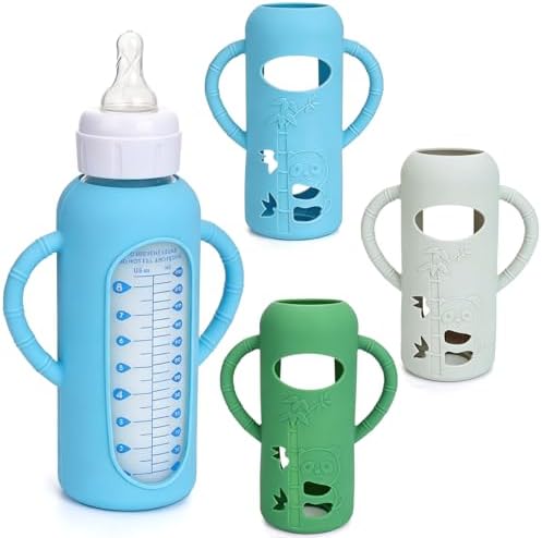3 Pack Silicone Sleeves for Dr. Brown's Glass Bottles 8 OZ by Mityrain