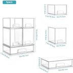 Vtopmart Clear Stackable Storage Drawers Set of 8, Plastic Organizer Bins - Image 3