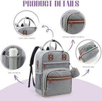 Tuwubi Diaper Bag Backpack, Baby Essentials Travel Tote Bag - Image 4