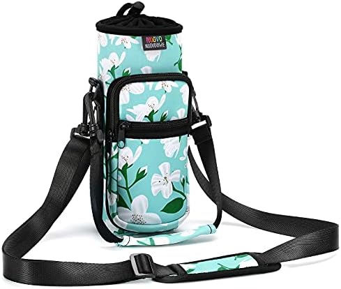 Nuovoware Water Bottle Carrier Bag, 2 Pocket, Neoprene Sleeve, by NUOVOWARE