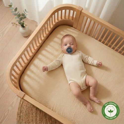 Crib Sheets, 100% Organic Cotton Muslin - Image 2