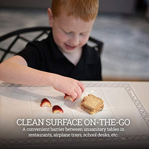 White Disposable Placemats for Baby, Adults - Image 2