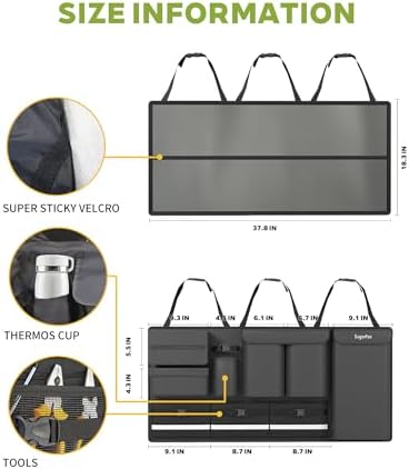 SugarFox Backseat Hanging Trunk Organizer - Image 5