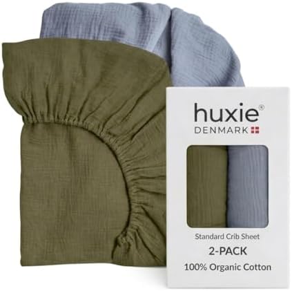 Crib Sheets, 100% Organic Cotton Muslin by huxie