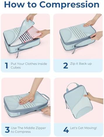 Bagsmart Compression Packing Cubes, Travel Bag Cruise Ship Essentials - Image 5