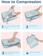 Bagsmart Compression Packing Cubes, Travel Bag Cruise Ship Essentials - Image 5