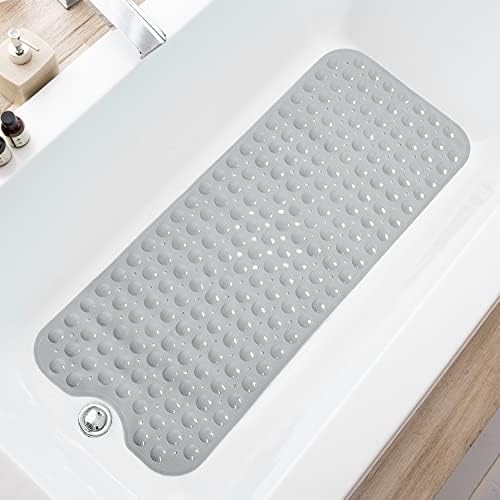TEESHLY Bathtub Mats for Shower Tub, Extra Long Non-Slip 39 x 16 Inch Bath Mat by TEESHLY